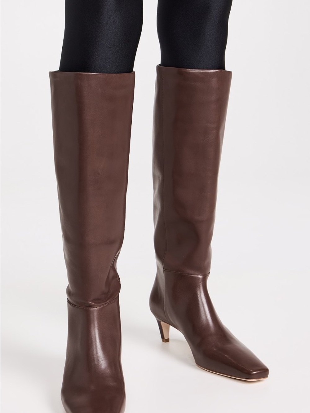 Reformation Remy Brown Knee-High Leather Boots